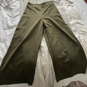 Dark Green ankle dress pants